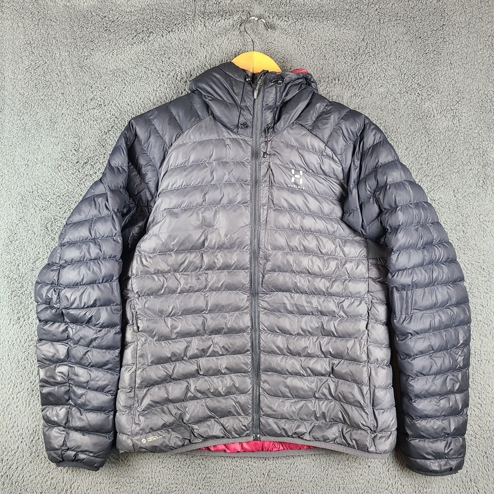 HAGLOFS Essens Mimic Jacket Hooded Full Zip Black / Gray Women's Large